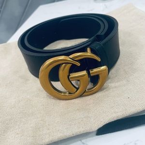 Black Double GG belt